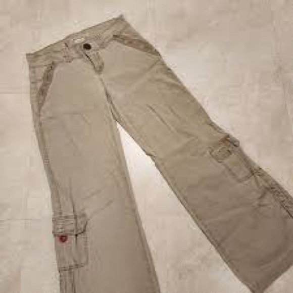 Z. Cavaricci Pants - VTG Z Cavaricci Womens Utility y2k Cargo Pants Beige Streetwear